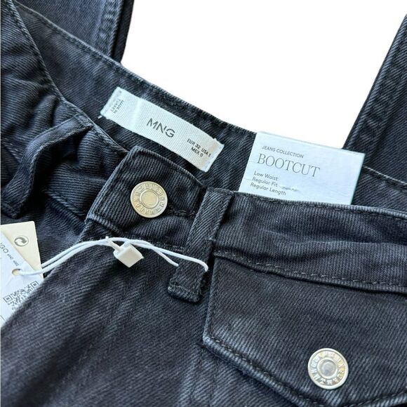 Mango MNG 328 Carmela Black Bootcut Jeans 1 XXS NWT - Picture 6 of 7